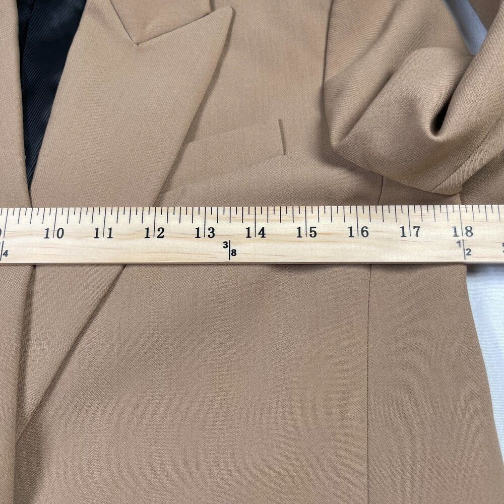 Zara Camel Brown Single-Button Blazer - Picture 2 of 13